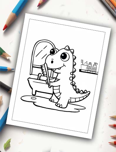 Printable dinosaur coloring sheet for kids who love dinosaurs.