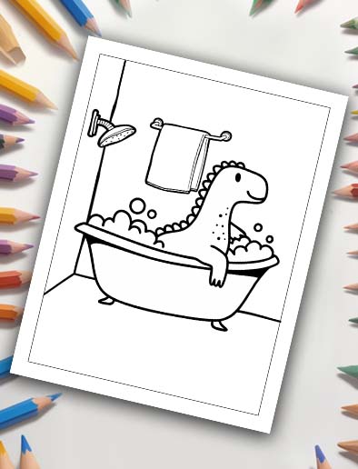 Printable dinosaur coloring sheet for kids who love dinosaurs.