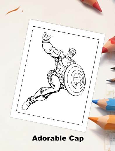 Free Captain America coloring page for kids