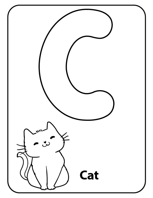 Free letter C activity sheet for kids