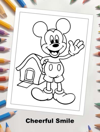 Free Mickey Mouse coloring page for kids
