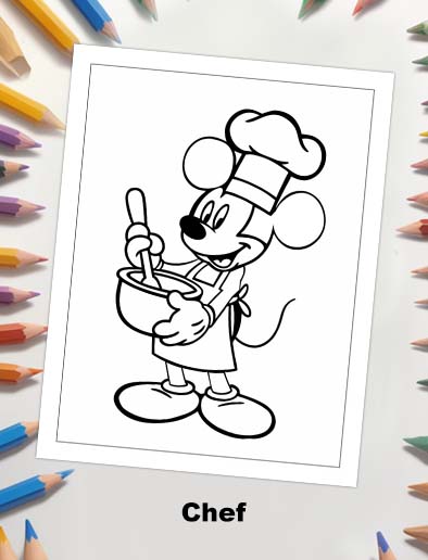 Printable Mickey Mouse coloring sheet