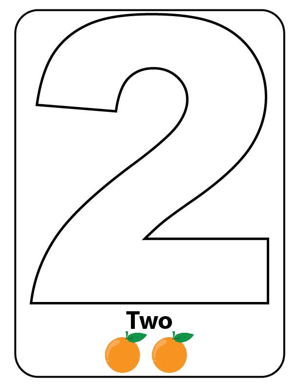 Free number 2 activity sheet for kids