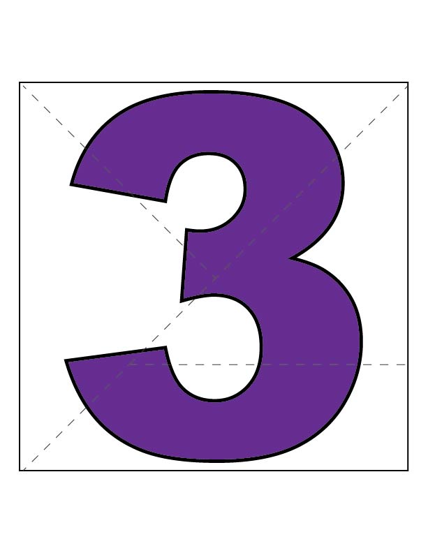 Free number 3 activity sheet for kids
