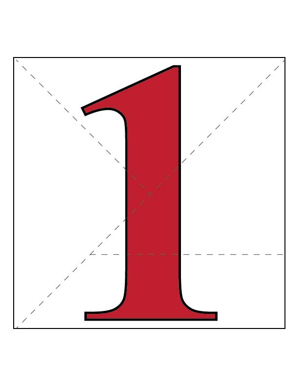 Free number 1 activity sheet for kids