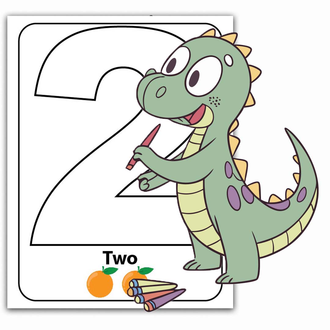 Free number 2 activity sheet for kids