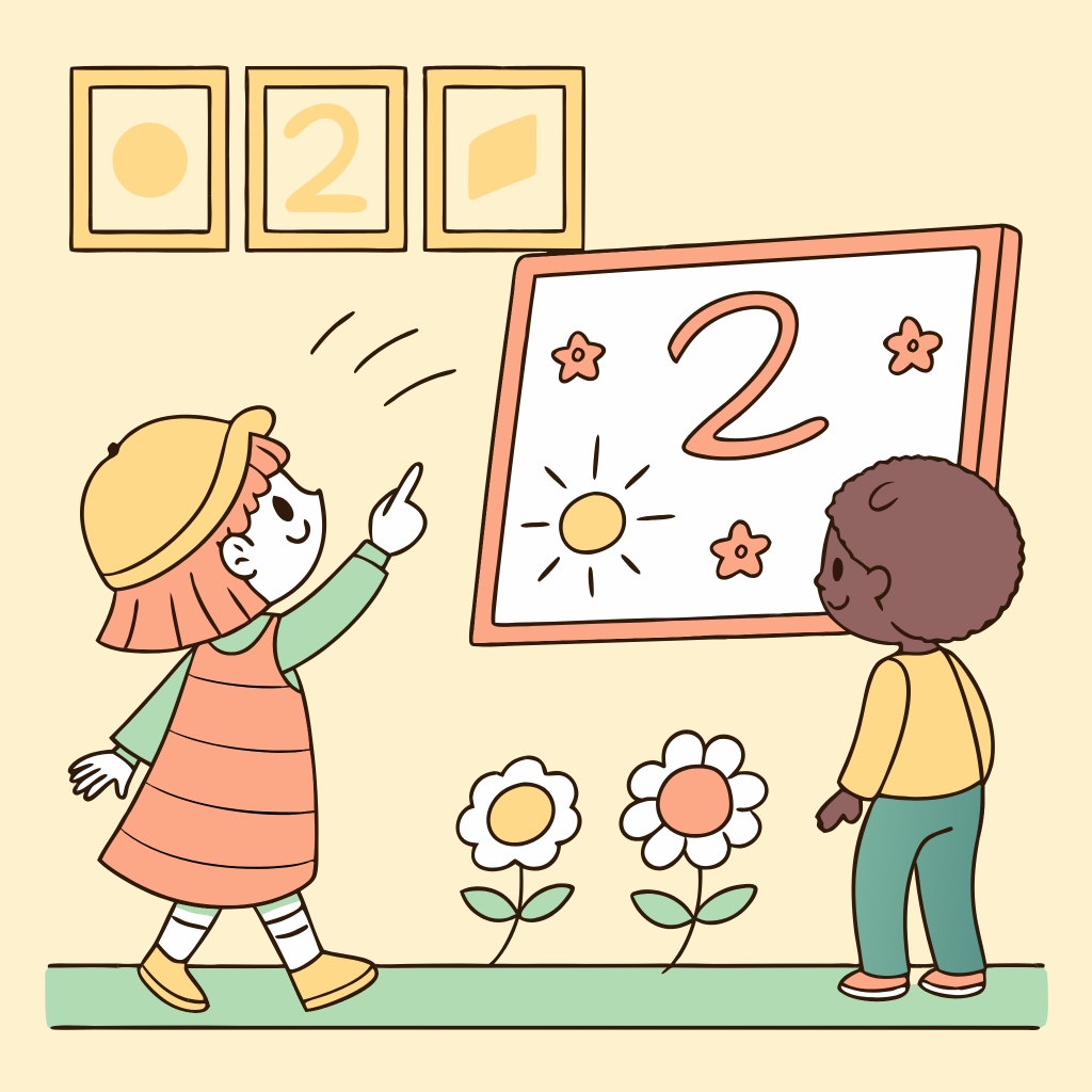 Free number 2 activity sheet for kids