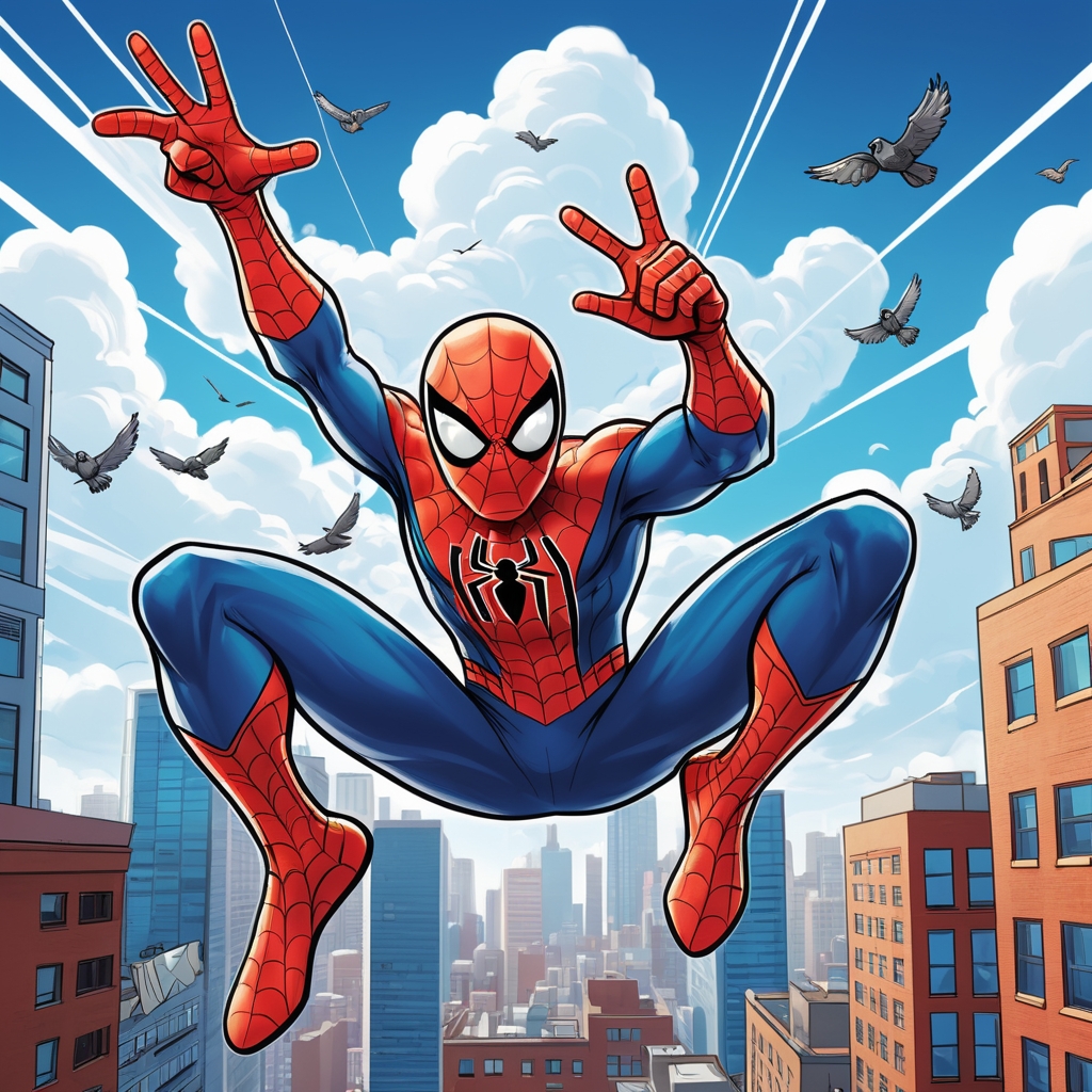 Free Spider-Man coloring page for kids