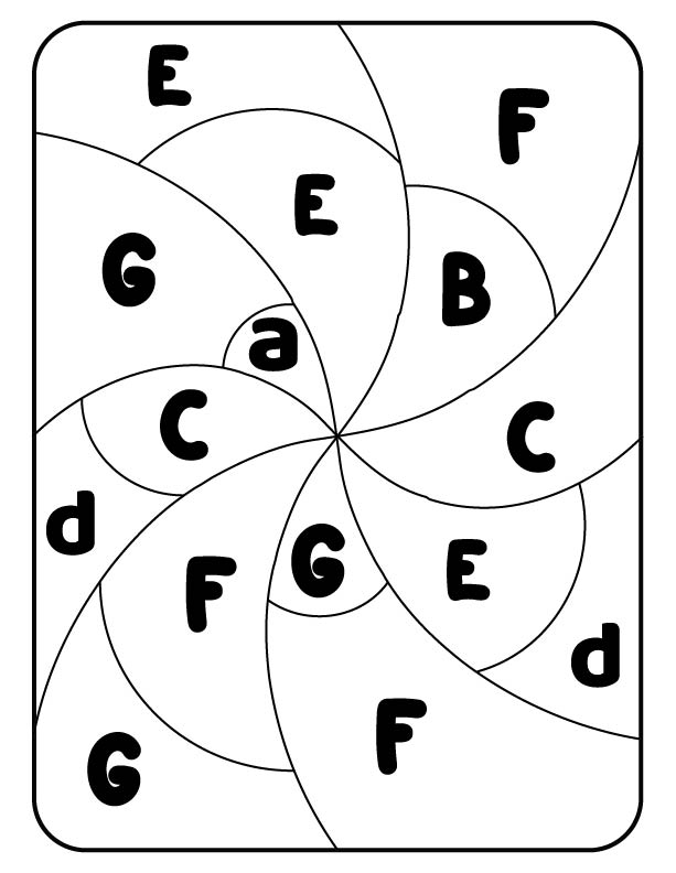 Cute Letter G coloring page with a friendly design for kids.