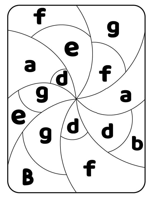 Cute Letter G coloring page with a friendly design for kids.